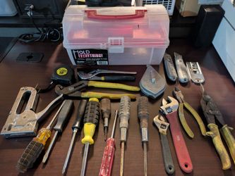 Small tool box with tools $25