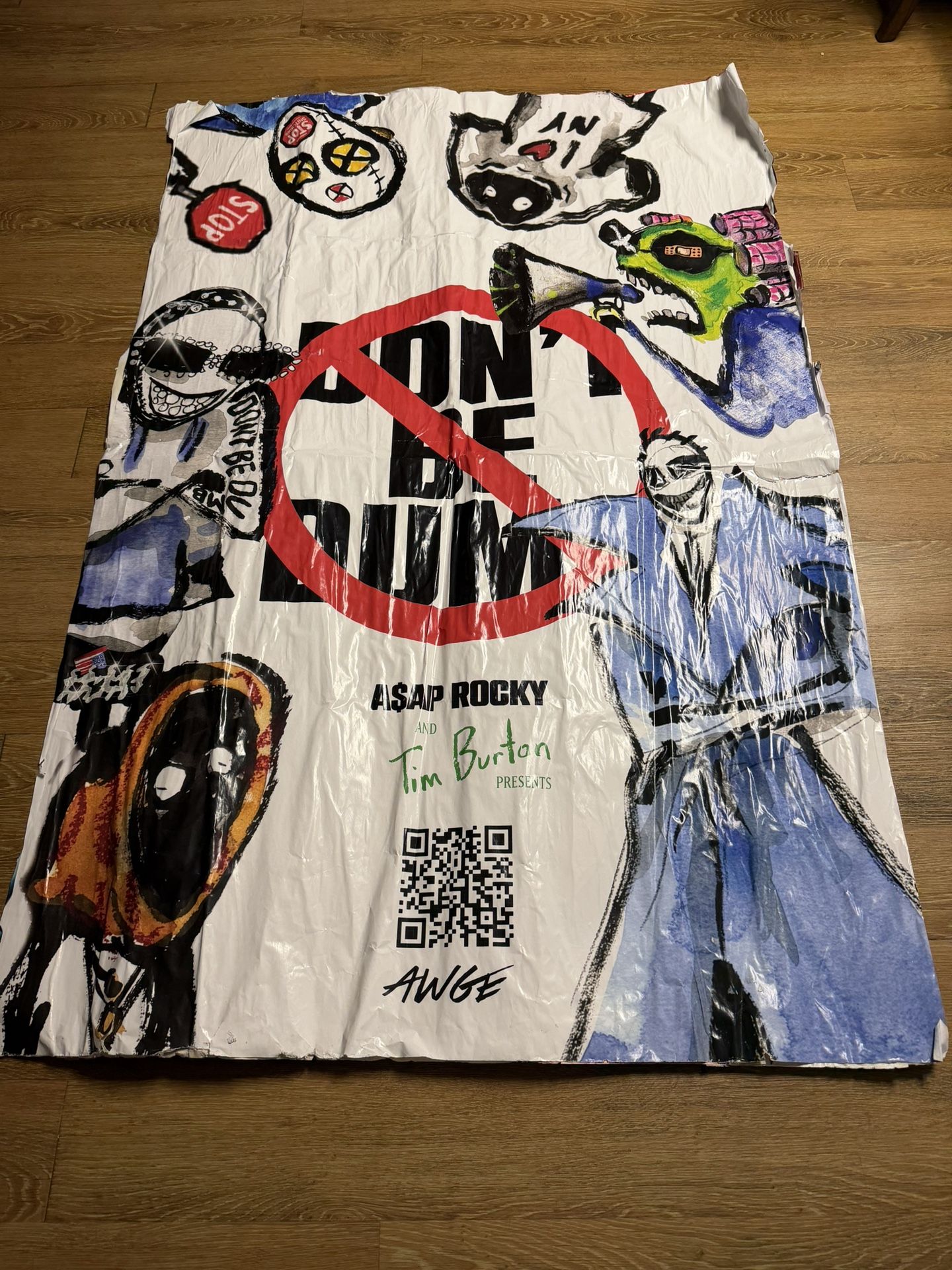 A$AP Rocky x Tim Burton “Don’t Be Dumb” album poster
