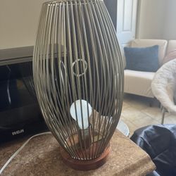 Gold Cage Lamp 