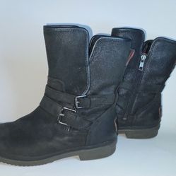 UGG Black Suede Simmens Boots 8