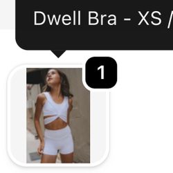 New  Dwell Five The Label Designer Dance Workout Top Sports Bra 