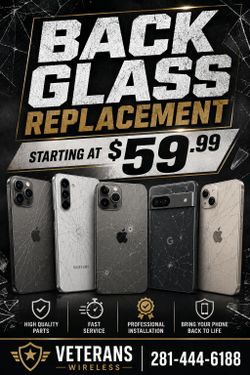 Back Glass on Special