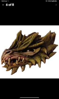 Draco Dragon Moving Mouth Mask Zagone Reptilian Halloween Lizard Adult costume