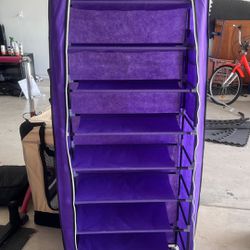 Large Purple Shoe Rack