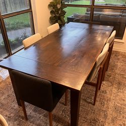 Crate And Barrel Solid Wood Dining Table 
