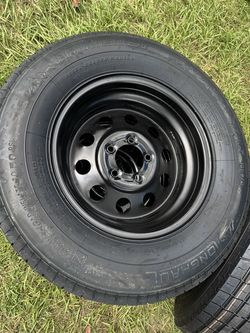 Fresh 205/75R15 Tire with 5-Lug Steel Wheel