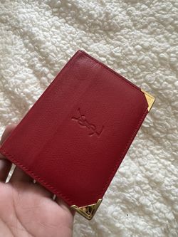 Ysl Yves Saint Laurent Red Card Holder 