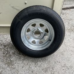 New 205-75-15inch  trailer tire, 6-ply, With 5-lug galvanizedrims.$160each