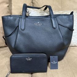 Authentic Kate Spade Tote & Wallet Set! Sale!