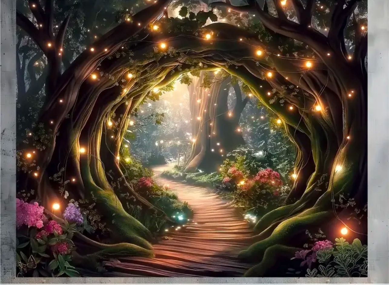 Forest Glittered Backdrop