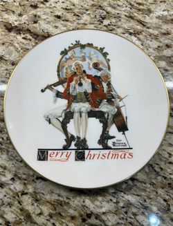  1984 Norman Rockwell Merry Christmas Plate 