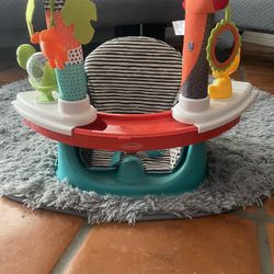 Infantino 3-in-1 Grow-with-Me Discovery Seat and Booster, Baby Activity Seat, Booster Seat for Dining Table with Removable Tray 