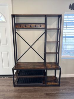 Entryway Organizer and Coat Rack