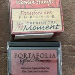 New Scrapbooking Wood Stamps W Ink 5.00