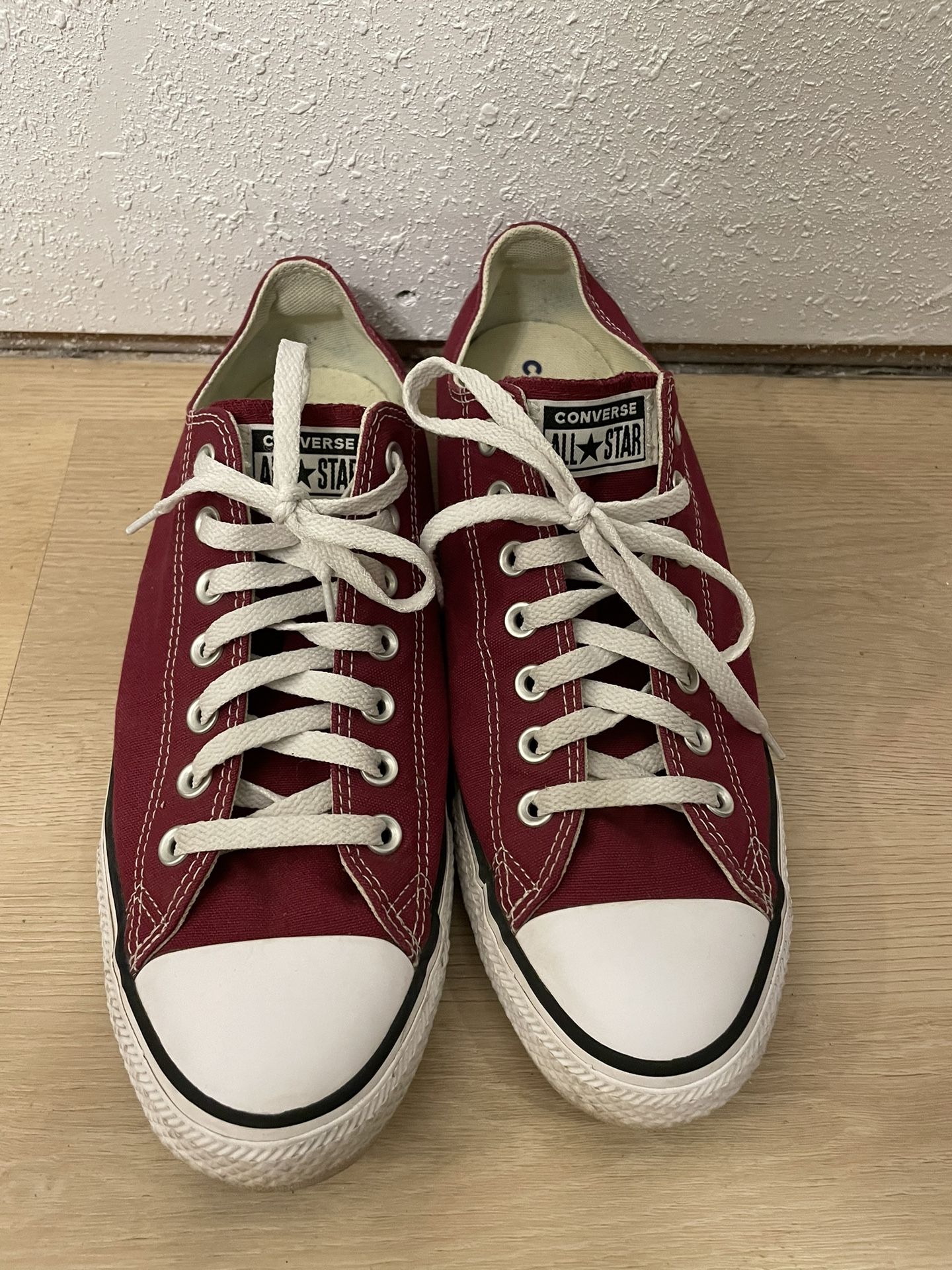 Maroon Converse Low Tops
