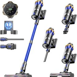 Cordless Vacuum Cleaner, Upgraded 650W 55KPA 70Mins Cordless Stick Vacuum Cleaner 