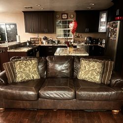 Brown Leather Couch