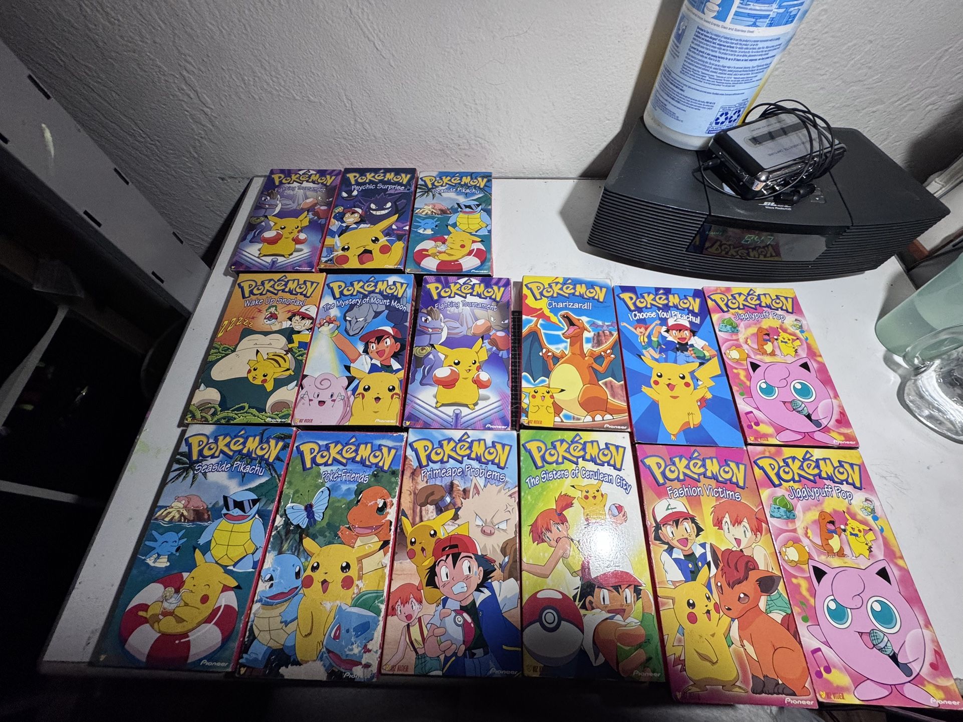 Vintage Pokémon VHS Tapes – Nostalgic Anime Collection (some duplicates)