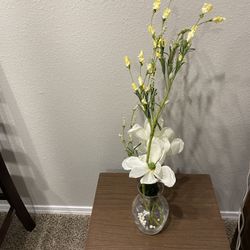 Artificial Flowers With Vase