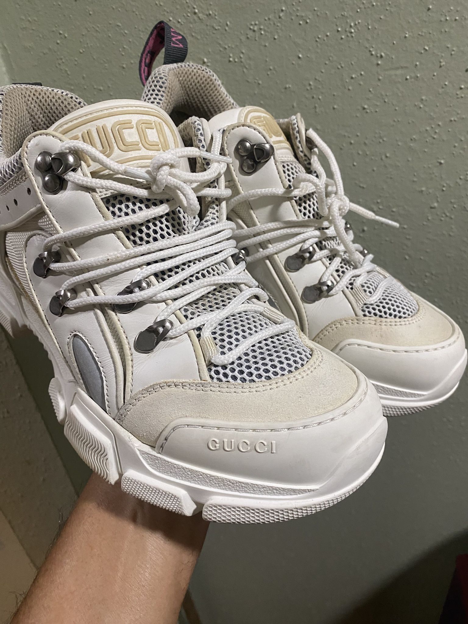 Gucci Flashtrek  women Sneakers About White Size 39  “9 in US”   Authenti