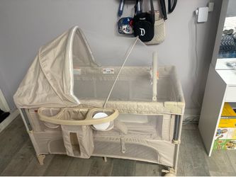 4-in-1 Baby Playard with Bassinet and Changing Table