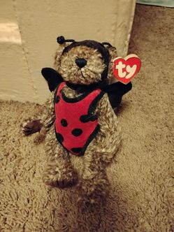 Ty Beanie Baby Bear Ladybug Costume Plush