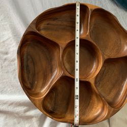 Vintage 50+ Year Old  Monkeypod Lazy Susan Piece