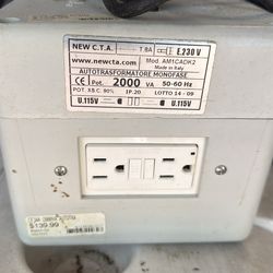 220-240 volts to 115 volts transformer