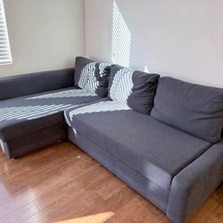 Free delivery - IKEA FRIHETEN Sleeper sectional w/storage Dark Gray