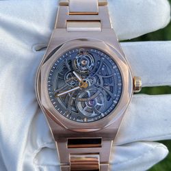 Girard-Perregaux Laureato 42mm Automatic Skeleton 18K Pink Gold 