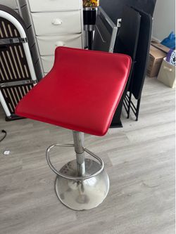 Red Swivel Bar Stool