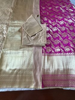 Half and half style sari
