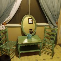 Table and Chairs With Mirror