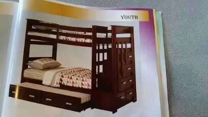 Triple Bunk bed with Mattresses