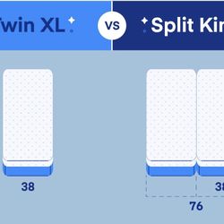 🛏️ Create a Split King Setup – (2) Twin XL Mattress + Adjustable Frames Available! 