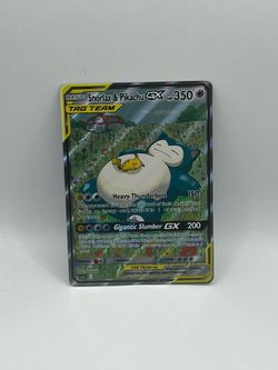 Non TCG Pokemon Snorlax & Pikachu Gx Fan Art Card