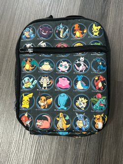 Pokémon Cartoon Character Insulated Lunch Bag Medium Multicolor with Handle