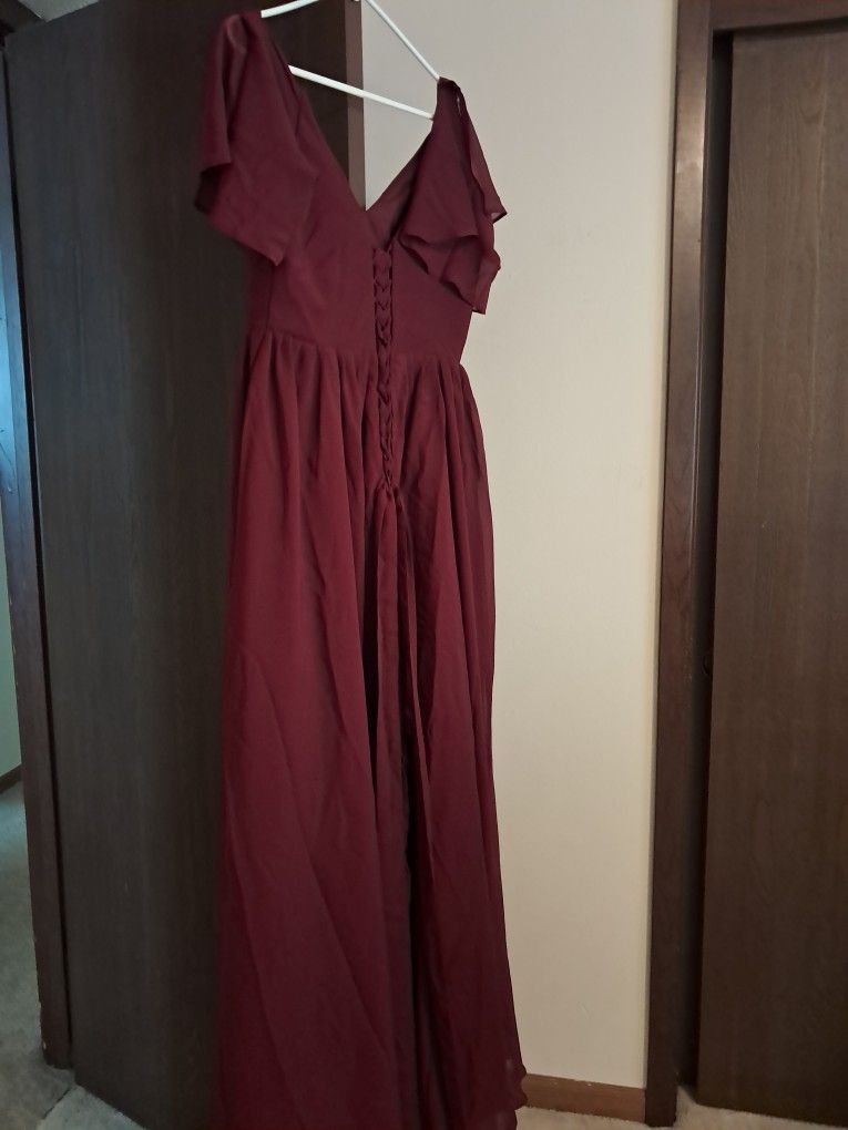 Women's Short Sleeve Bridesmaid Or Mother Of The Groom/bride Dress