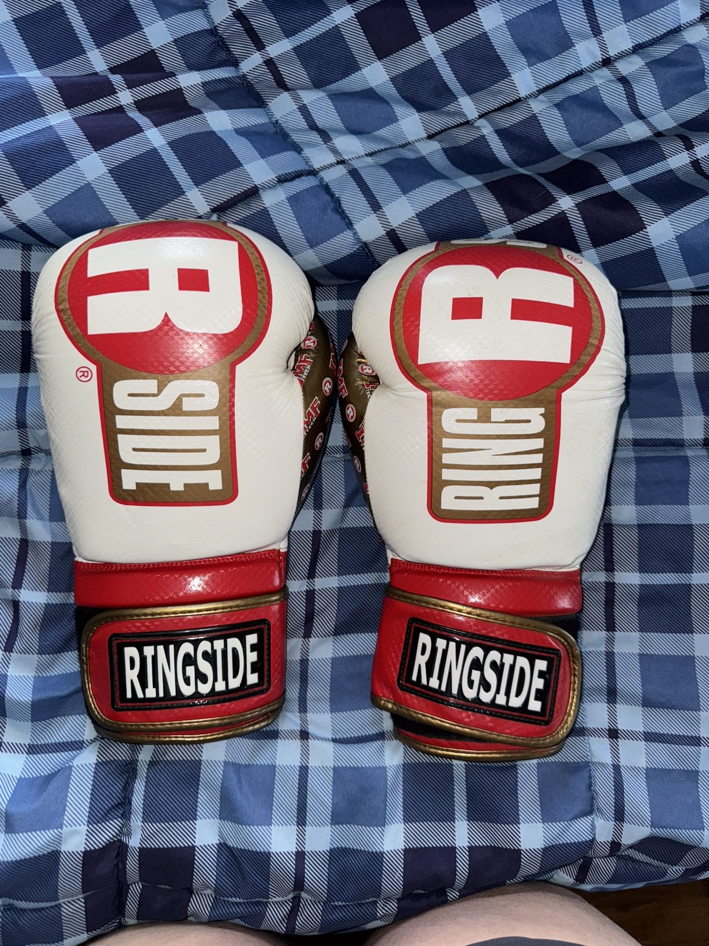 Ringside Red and White L/XL 16oz Boxing Gloves