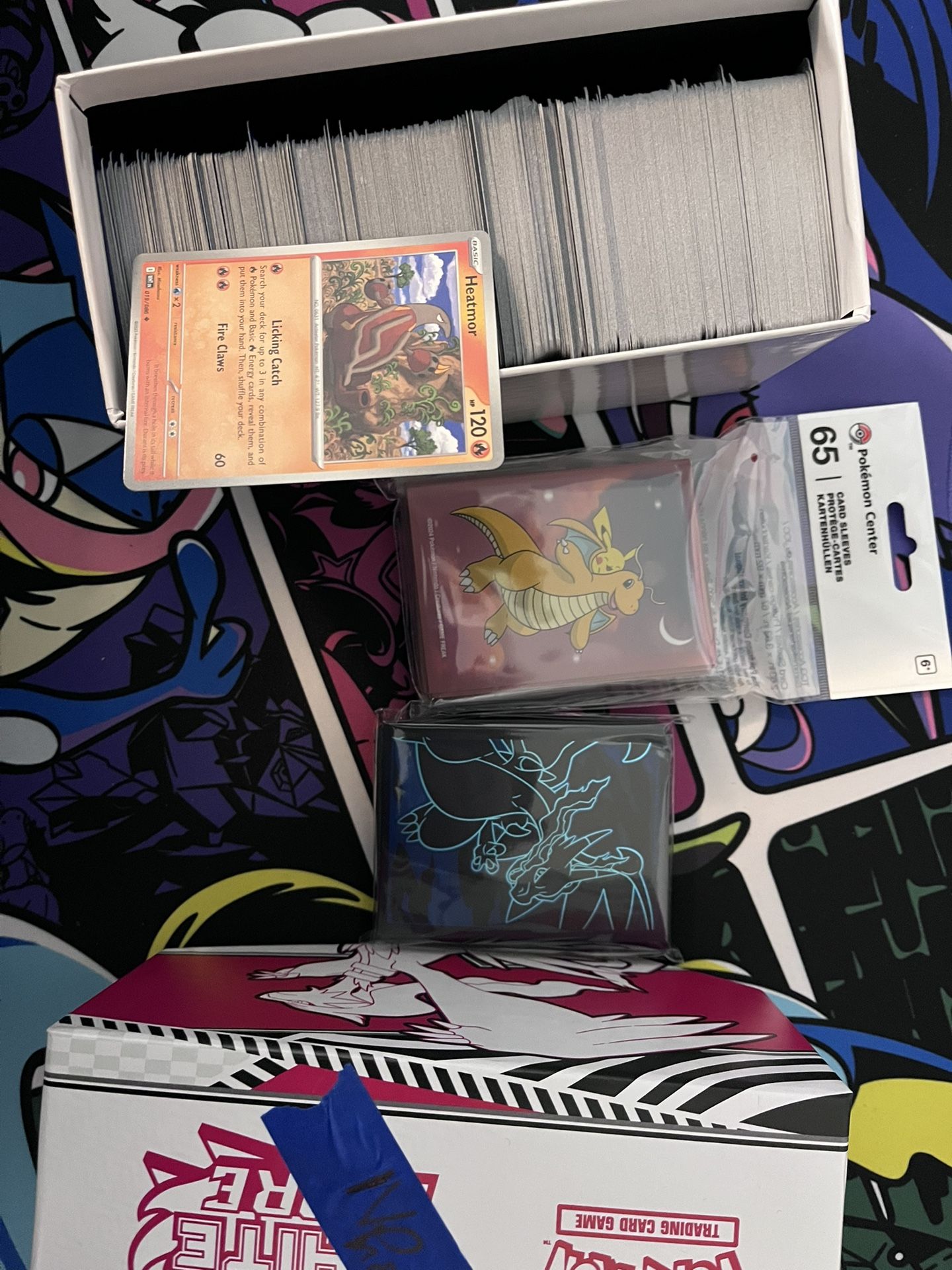 500+ Pokemon White Flare Cards Plus 1 Pack Of Deck Sleeves