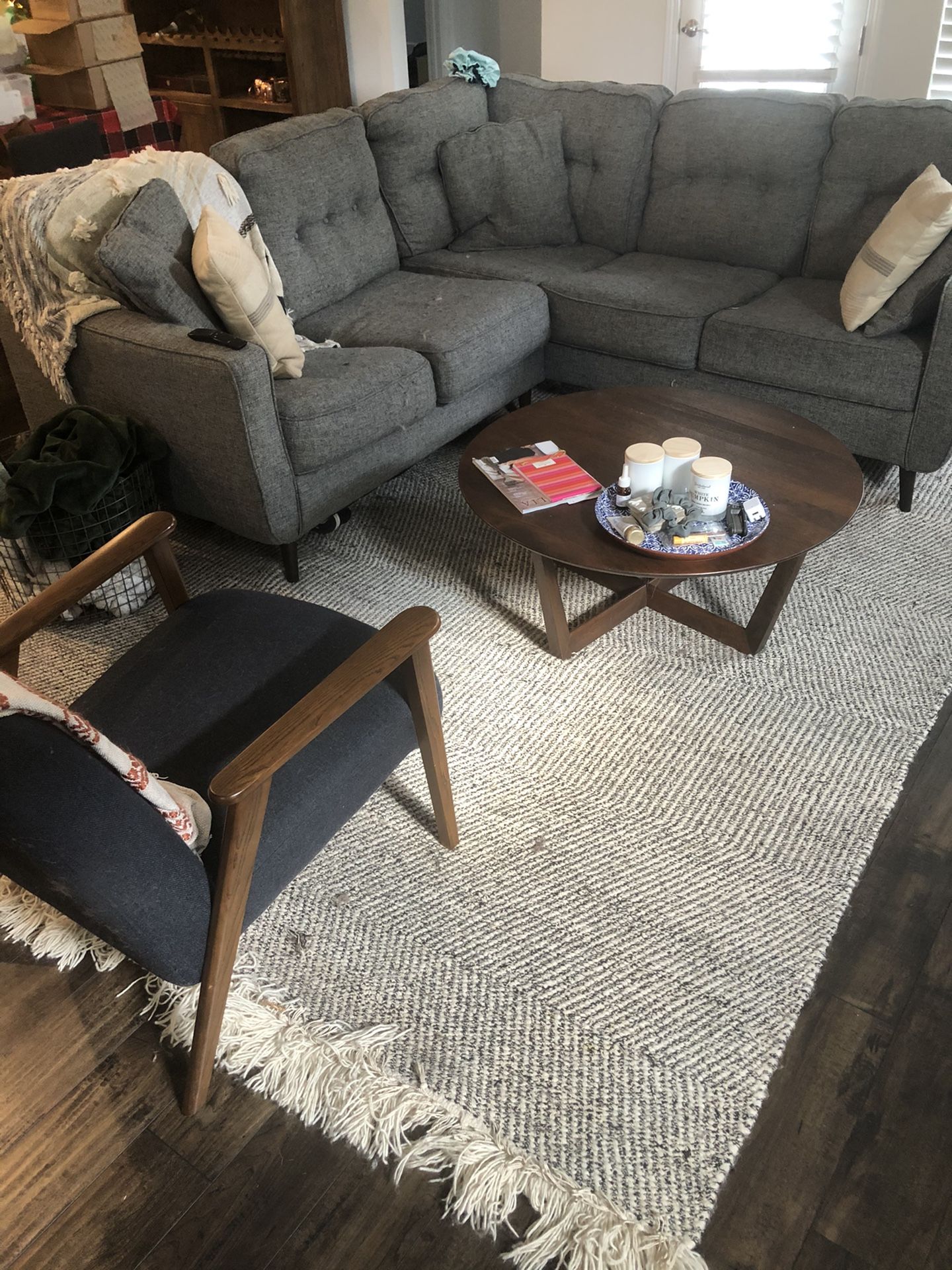 West Elm Tweed Flatweave Dhurrie Rug