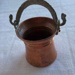 Mini Copper Vintage Jug/texture handle Beautiful