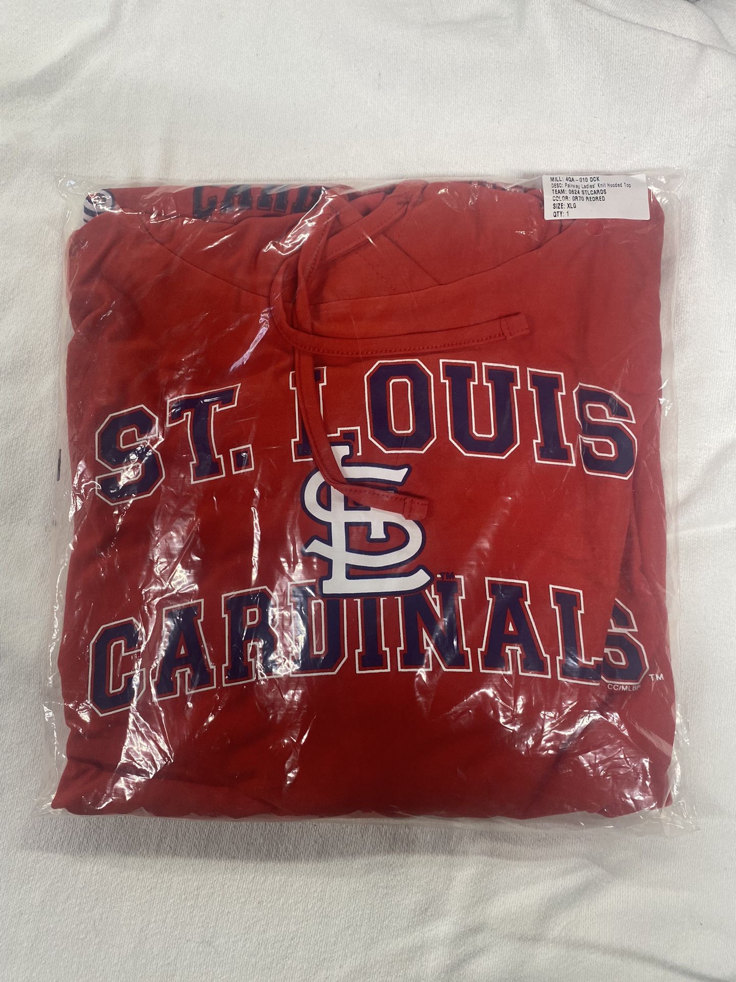 St Louis Cardinals Ladies Knit Hooded Top