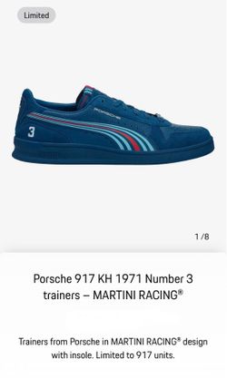 Porsche 917 KH 1971 Number 3 trainers – MARTINI RACING (Limited Edition) shoes Size 10US Brand New