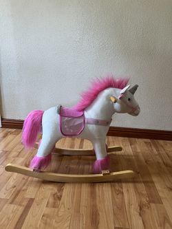 Pink Unicorn Plush Rocker 