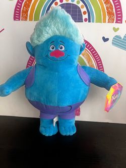 TROLLS PLUSH BIGGIE - 13 INCH LARGE NEW BLUE PLUSH