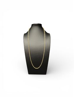 28” 10K Yellow Gold Diamond Cut Rope Chain