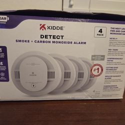New Kiddo 4 Pack Wireless 10 Year Battery Smoke & Carbon Monoxide Detectors