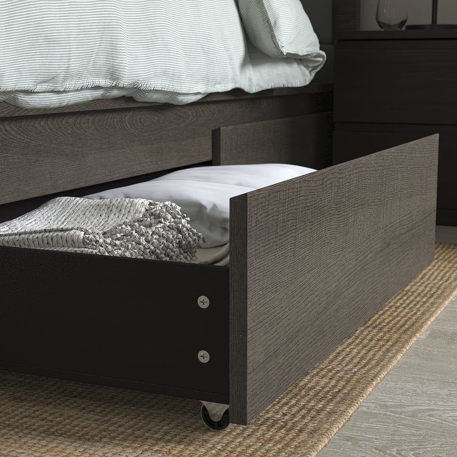 MALM
Underbed storage box for high bed, dark brown veneer