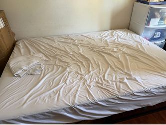 Queen bed frame and mattress